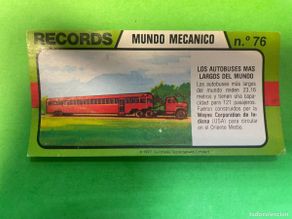 Colecionismo Cromos antigos: Cromo BIMBO. Records. Mundo Mecánico. Nº 76. Autobuses más largos del mundo.tdkc1